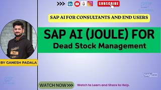 SAP AI (Joule) for Dead Stock Management || SAP AI for Consultants and End Users