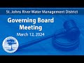 Governing board meeting march 12th 2024