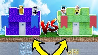 CASTILLO DE PORTALES VS CASTILLO DE MOCO !!  MINECRAFT BATALLA DE CASTILLOS