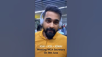 MCA meet ICAI - #youtubeshorts #icai #caexams #cafoundation #caexams #learning #cafinal #news