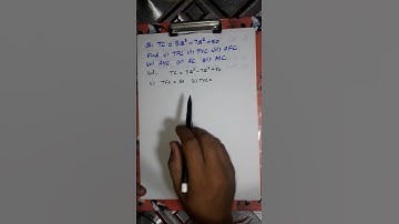how to find Fixed cost and variable cost functions from total cost equation? #ECONOMICS #Numericals