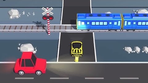 Traffic Run !  Android-iOS Gameplay All Levels | Car and Train Race Game TR