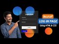 Create a Beautiful Login Form using HTML &amp; CSS in Telugu | Responsive Login Component Tutorial