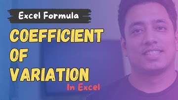 Simple Formula to Calculate Coefficient of Variation in Excel