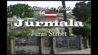 CITY WALKS: Jurmala Latvia  Juras Street - прогулка по Юрмале улица Юрас