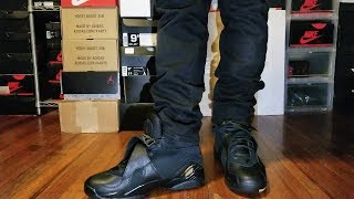 jordan 8 ovo black on feet