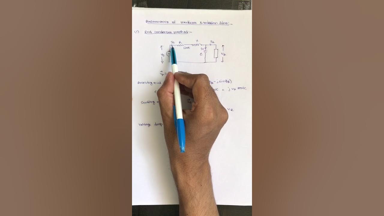 Performance of Medium Transmission lines "End condenser method" part 1 By Ummed YouTube