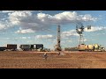 Australian Outback living - trucking, drilling, socializing. Murranji Water Drilling Video 8