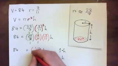 Find the height of a cylinder given the volume and radius.
