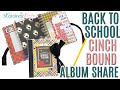 Cinch Bound School Photo Album using School Time Paper Pad by DCWV,  School Memories Mini Album