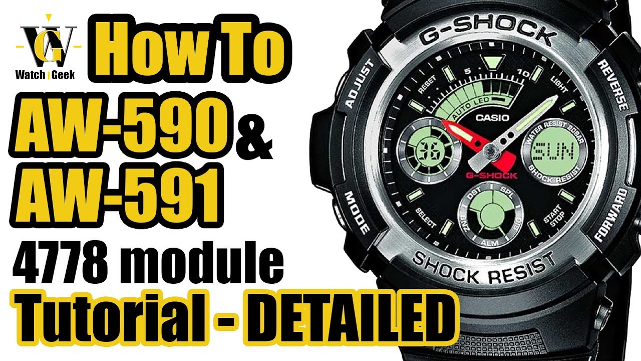 G-Shock AW-590 - module 4778 tutorial 