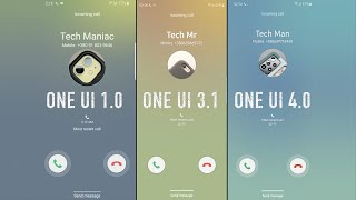 SAMSUNG GALAXY One UI 1.0 vs One UI 3.1 vs One UI 4.0 Dialers Incoming Call (Android 9, 11, 12) screenshot 4