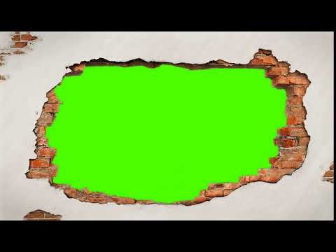كروما 3D جدار قرميد قديم ثلاثية الأبعاد شاشة خضراء للمونتاج