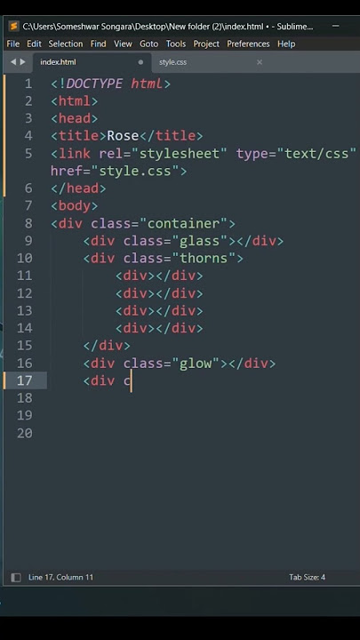 How Create a Rose Design with HTML and CSS #flower #htm #css  #rose #rose_flower #rose_flower