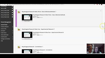 PSY 111 Course Orientation Video 2 - Blackboard Organization (Spring 21)