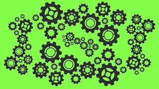 Green Screen Background Spectrum Rotating Gears Effect