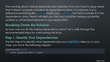 How to Fix React Hook useEffect Missing Dependency Error