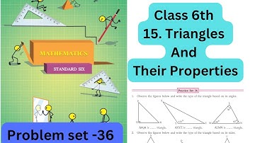 Class 6th|Practice Set 36Triangles And Their Properties|Chapter No 15|Maharashtra State Board|Maths|