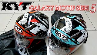 HELM KYT GALAXY SLIDE SERI 5 BLACK - RED FLUO