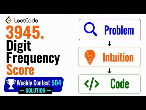 Digit Frequency Score  | Leetcode weekly contest 504 | #3945