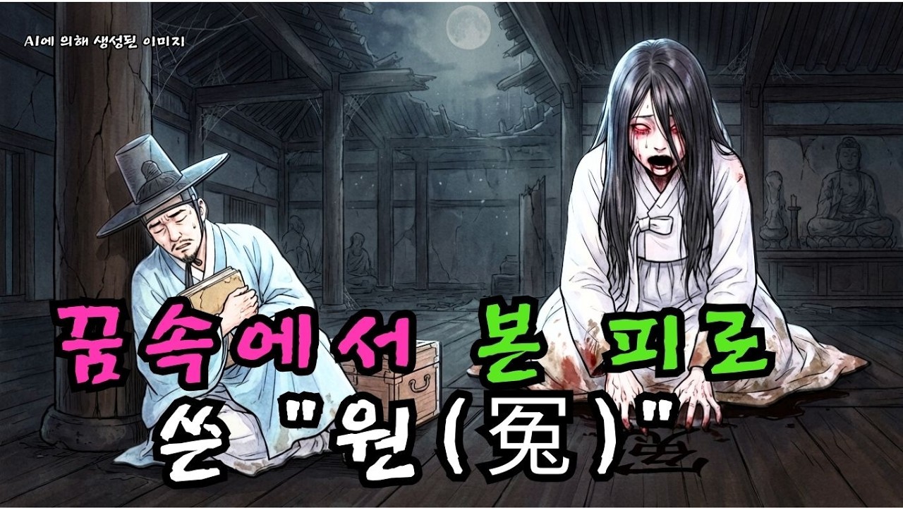 폐허가 된 사당에서 잠든 과거 준비생… 혀가 잘린 소녀의 원혼이 검은 피로 ‘원’을 쓰다 | 야담 | 민담  |  조선시대