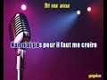 Oh mon amourde christophe ma version en karaoke