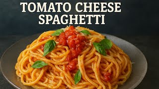 Tomato Cheese Spaghetti| Cheesy Tomato Spaghetti recipe| Perfect Vegetarian Spaghetti recipe