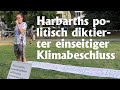 Studenten stehen auf stauf ber harbarths politisch diktierten vortrag klimabeschluss