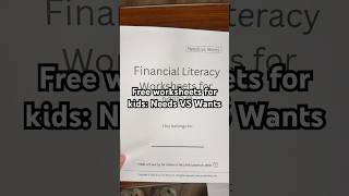 Free financial literacy worksheets for kids: Needs VS Wants