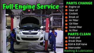 Swift Dzire major Engine servicing |Swift Engine oil Air filter Diesel Filter change|Swift EGR clean