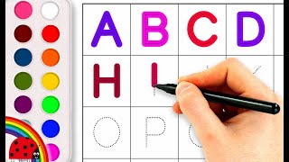 English Alphabet in Colors with Funny Illustrations