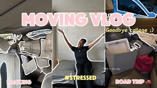 COLLEGE MOVE-OUT VLOG! 📦 packing, spilling the tea + mini road trip ;)