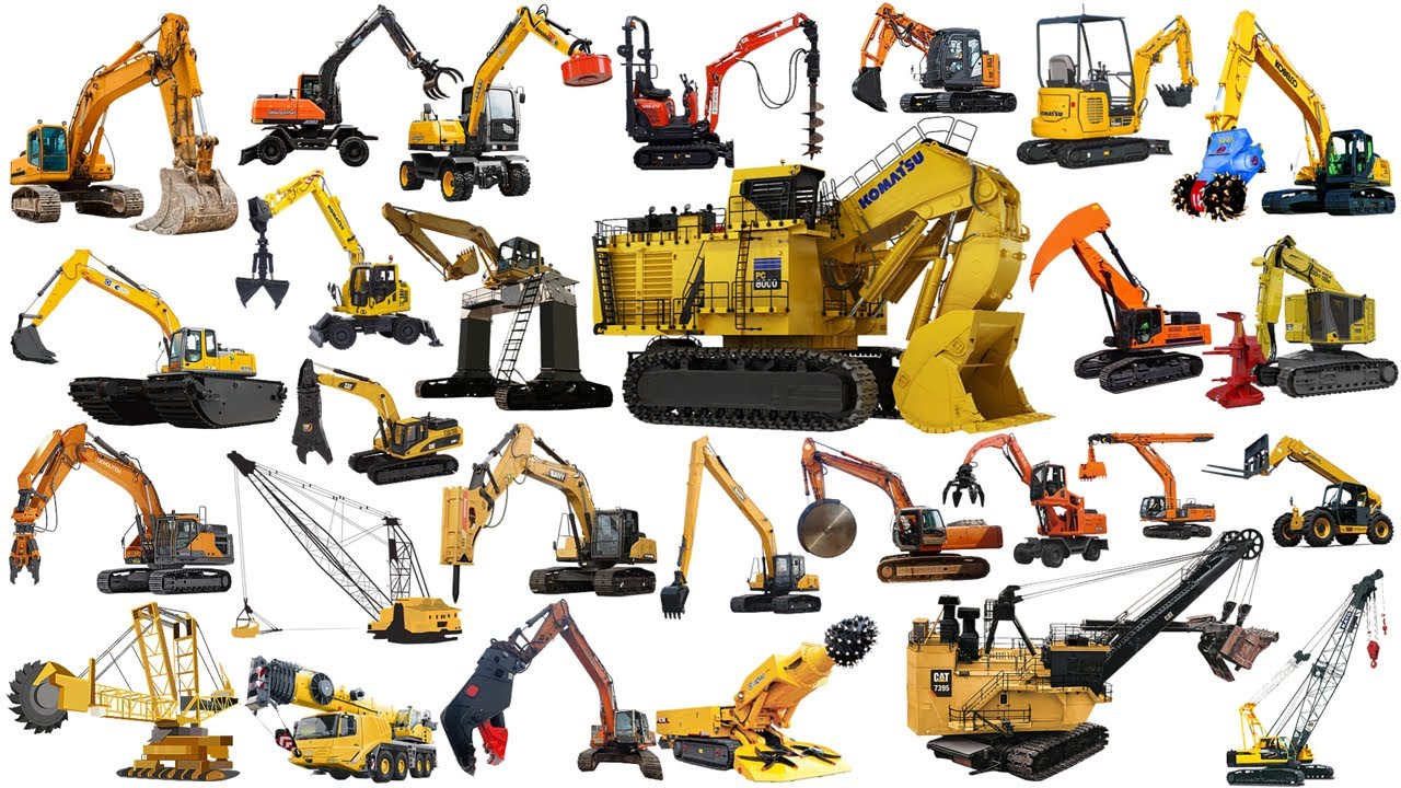 ЭКСКАВАТОРНАЯ ТЕХНИКА - Обзор экскаваторов, кранов | Кран, землеройная машина, экскаватор, молот,...