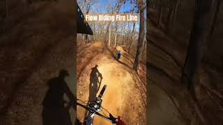 Flow Riding Fire Line at Coler Bike Reserve in Bentonville, Arkansas. Fire Line Best Flow Trail In Bentonville