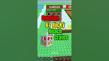 Unboxing 67 Lucky Beach Crates (I GOT EVERYTHING) #growagarden #shorts