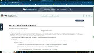 Non-Manufacturer Rule