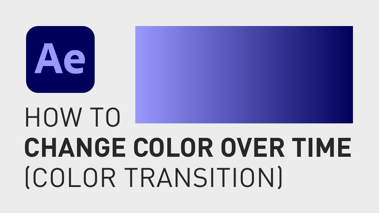 How to change color in After Effects (color transition) - YouTube