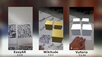 Multitarget comparison, EasyAR, Wikitude, Vuforia