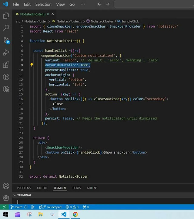 🚀 Simple Snackbar With Notistack In React JS || Customize Notistack in ...