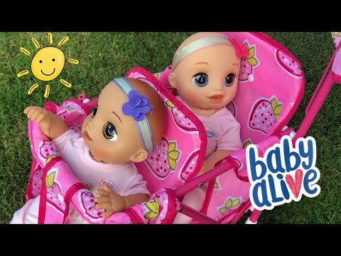 baby alive doll twin stroller