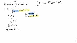 Evaluate a Definite Integral Involving Trigonometric Functions | Sophia Learning Tutorials