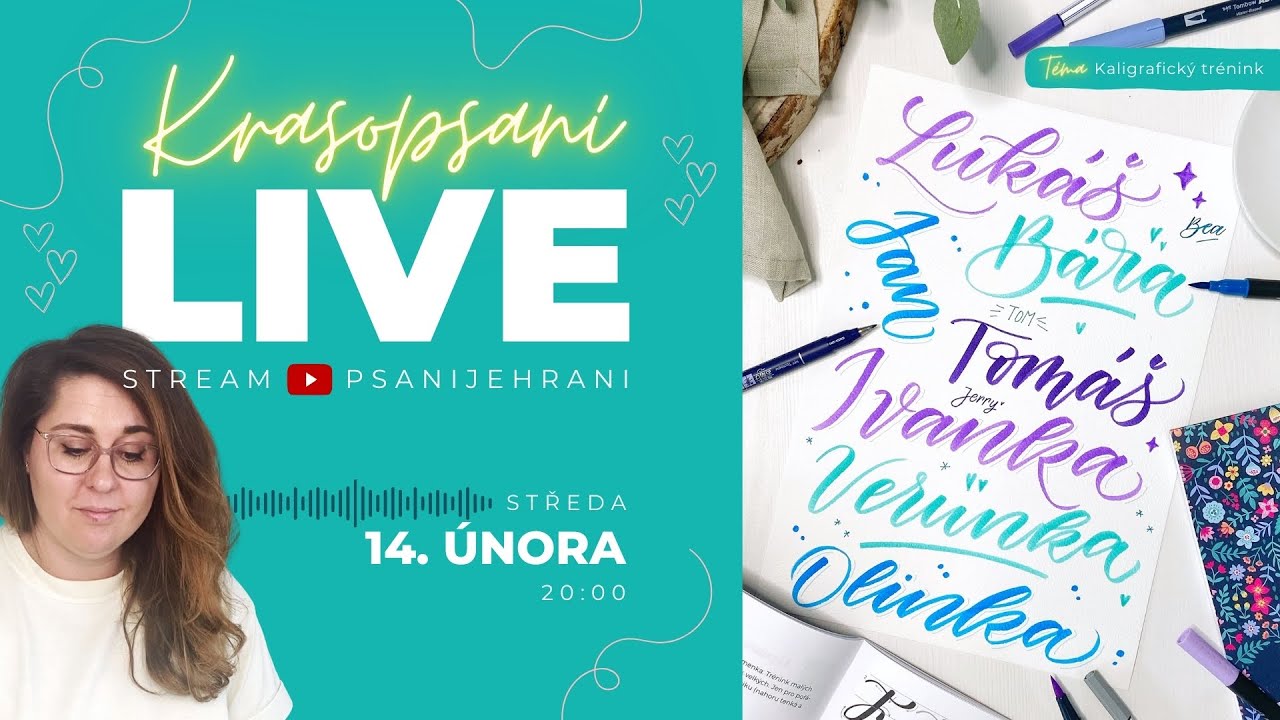 Krasopsaní LIVE stream – Kaligrafický trénink