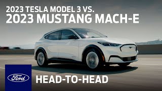 The 2023 Ford Mach E vs. Tesla Model 3 | Head to Head | Ford :60