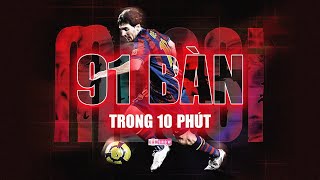 TẤT TẦN TẬT về KỶ LỤC 91 BÀN THẮNG 2012 của LIONEL MESSI trong 10 phút