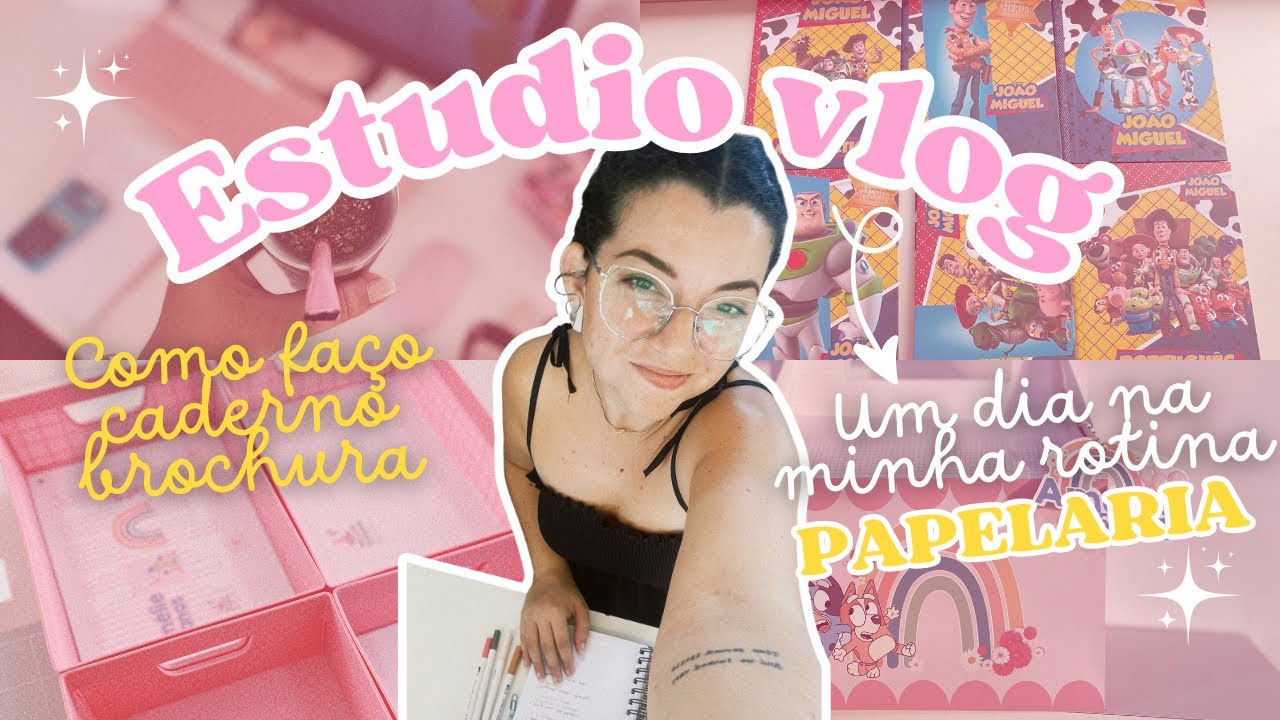 Studio Vlog #41 | 🌷como faço caderno brochura, ✨