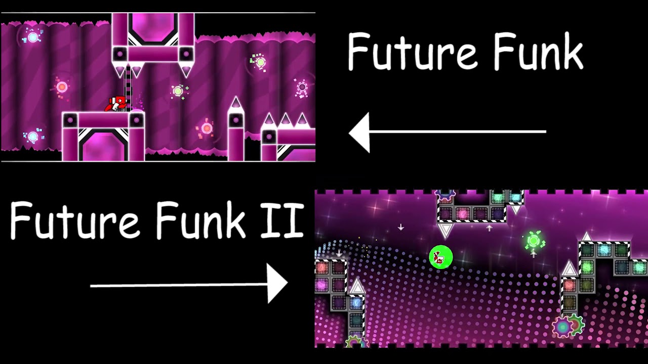 Comparación Future Funk y Future Funk II - Geometry Dash - YouTube
