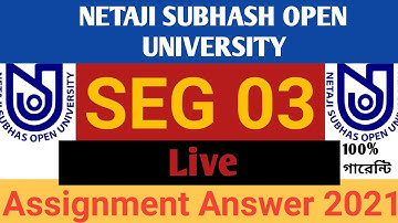 SEG 3 Assignment Answer 2021| NSOU  BDP SEG 2 Assignment | NSOU Help