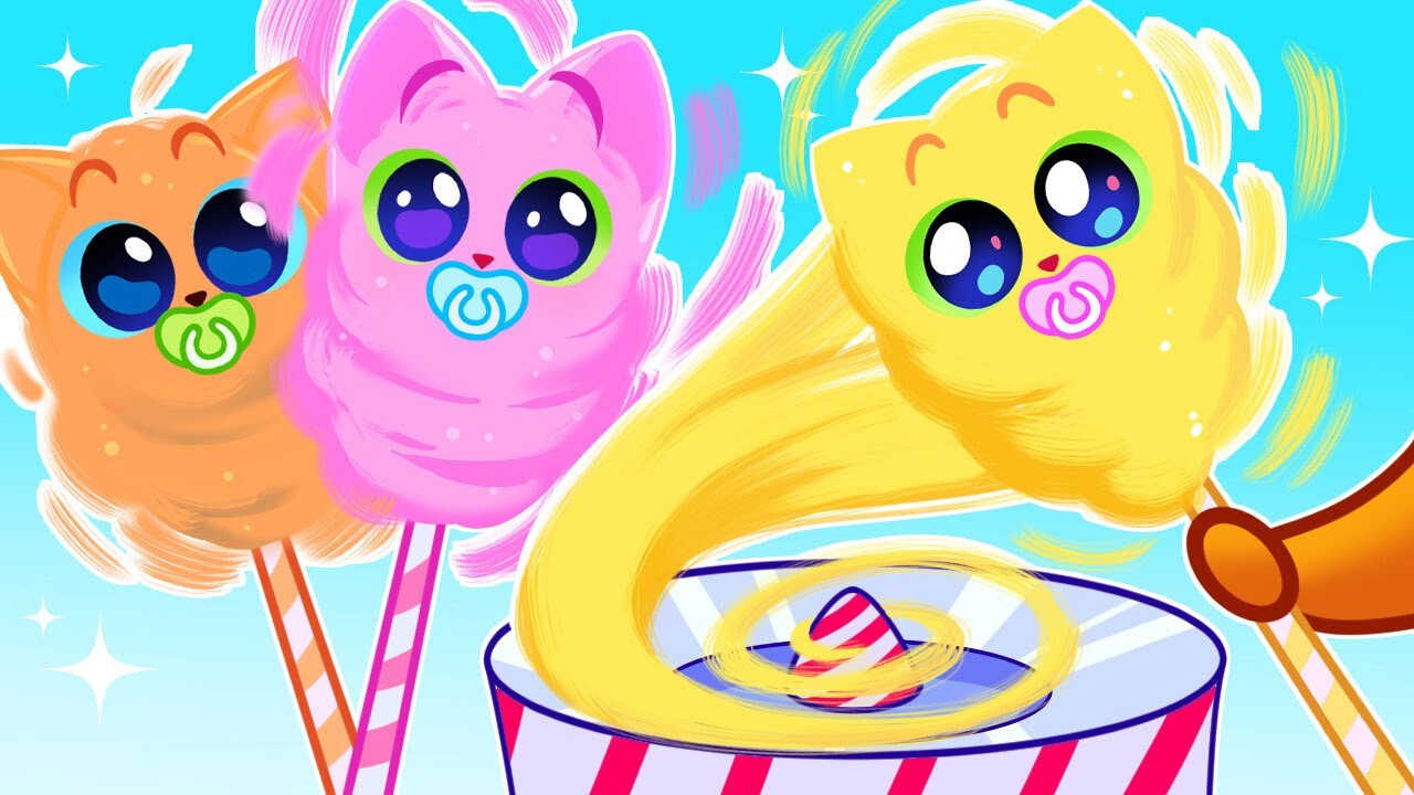 Cotton Candy Machine Song 🌈😻|| Yummy Cartoons by Purrfect Kids Songs & Nursery Rhymes🎵 Cotton Candy Machine Song 🌈😻|| Yummy Cartoons by Purrfect Kids Songs & Nursery Rhymes🎵
