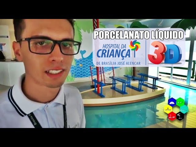 PASSO A PASSO PORCELANATO LÍQUIDO 3D HOSPITAL DA CRIANÇA JOSÉ ALENCAR BRASÍLIA DF EPOXI