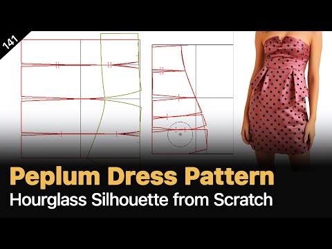pattern for peplum dress Nyeca Sweetheart Shirt, Peplum and Dress Sewing Pattern
